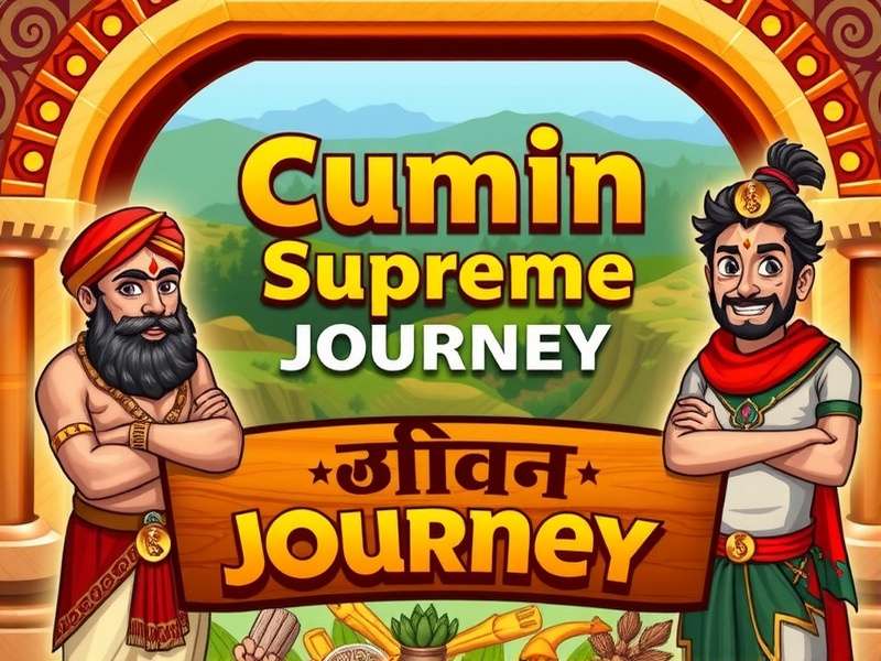 Cumin Supreme Journey game banner featuring Indian spices and characters